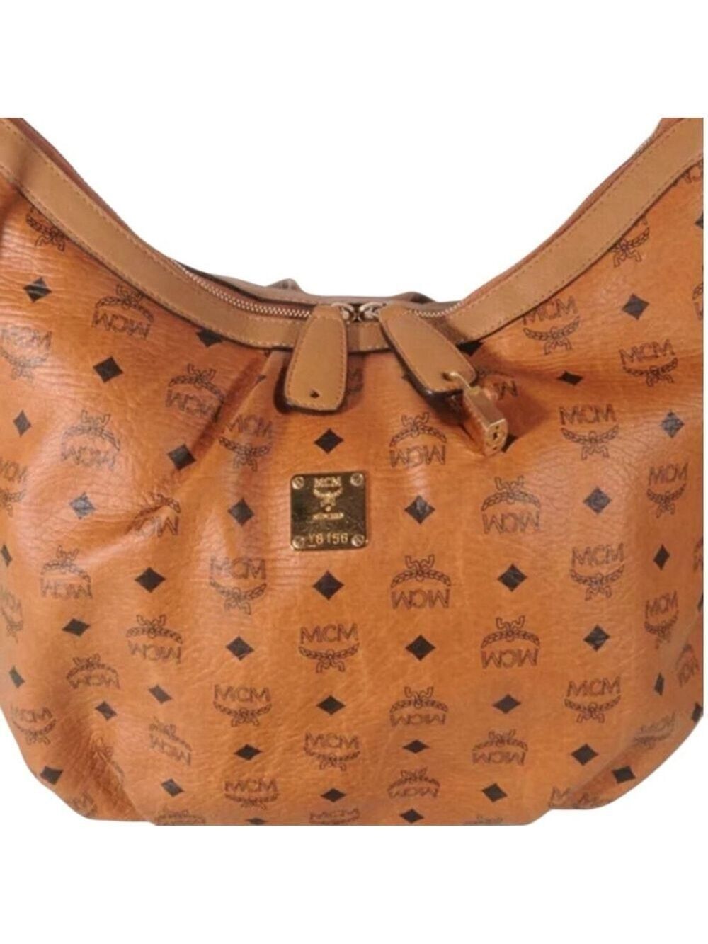MCM Aren Hobo in Visetos Coated Canvas - Cognac - Picture 3 of 12